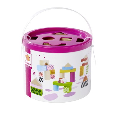 Eichorn color set blocuri de constructie din lemn