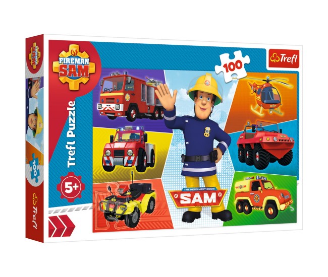 Puzzle trefl 100 masinile pompierului sam Puzzle trefl 100 masinile pompierului sam