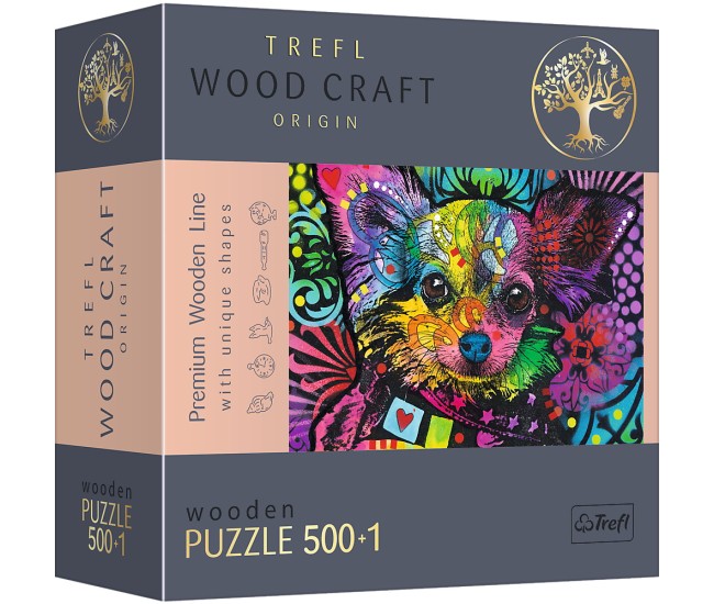 Puzzle trefl din lemn 500+1 piese catelusii dragalasi Puzzle trefl din lemn 500+1 piese catelusii dragalasi