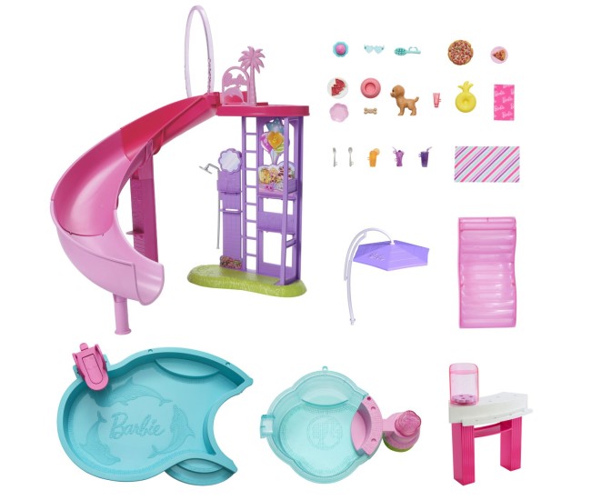 Barbie set de joaca piscina de vis cu accesorii Barbie set de joaca piscina de vis cu accesorii