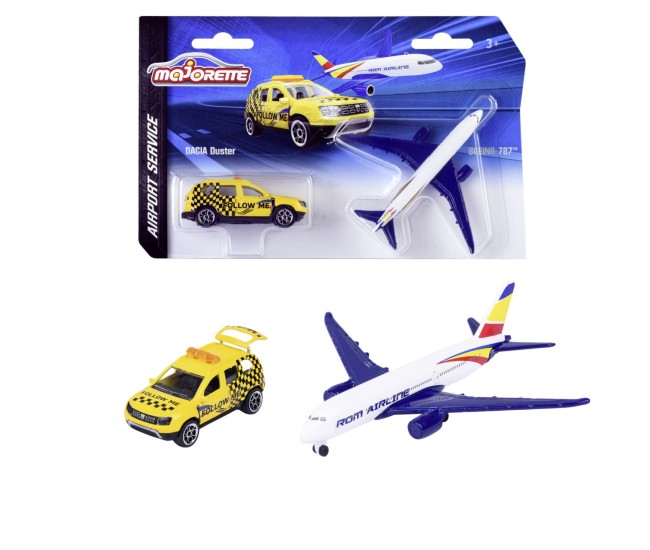 Majorette set masinuta dacia duster si avion boeing 787 Majorette set masinuta dacia duster si avion boeing 787