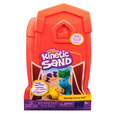 Kinetic sand set ferma de animale 340g