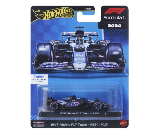 Hot wheels premium real riders formula 1 2024 masinuta metalica bwt alpine f1 team a524 numarul 10 scara 1 la 64 Hot wheels premium real riders formula 1 2024 masinuta metalica bwt alpine f1 team a524 numarul 10 scara 1 la 64