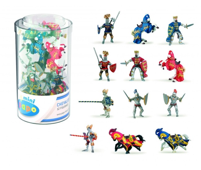 Papo figurina set mini cavaleri 12 piese Papo figurina set mini cavaleri 12 piese