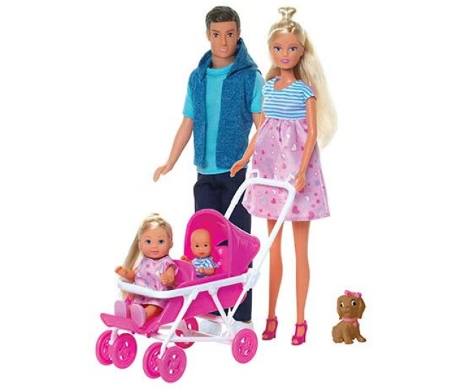 Set steffi love familie cu copilas nou-nascut surpriza Set steffi love familie cu copilas nou-nascut surpriza