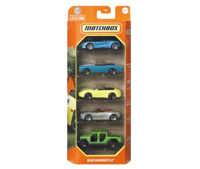 Matchbox set 5 masinute metalice mbx blue highways ii scara 1:64 Matchbox set 5 masinute metalice mbx blue highways ii scara 1:64