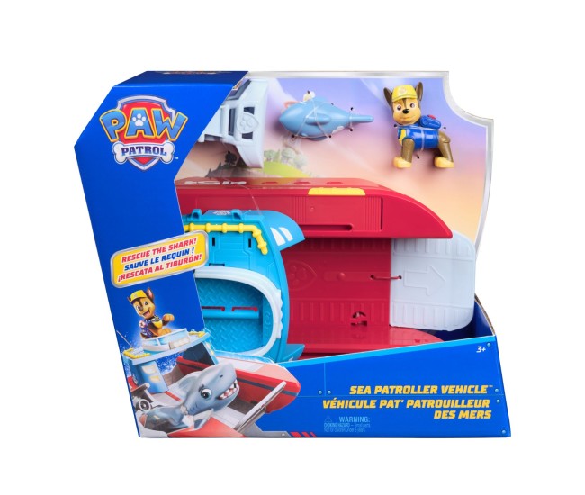 Patrula catelusilor set patrula pe mare figurina si vehicul maritim