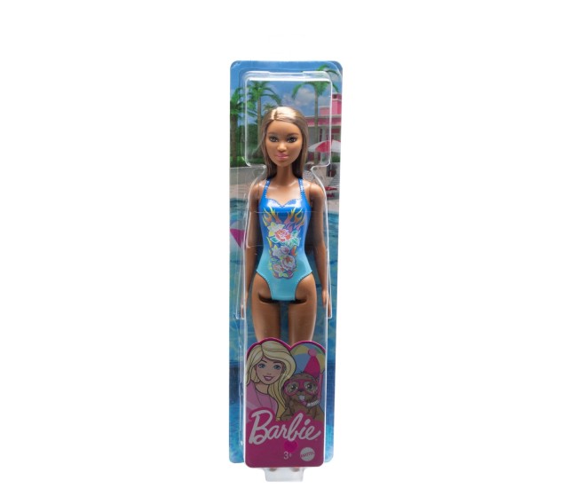 Papusa barbie satena cu costum de baie albastru Papusa barbie satena cu costum de baie albastru