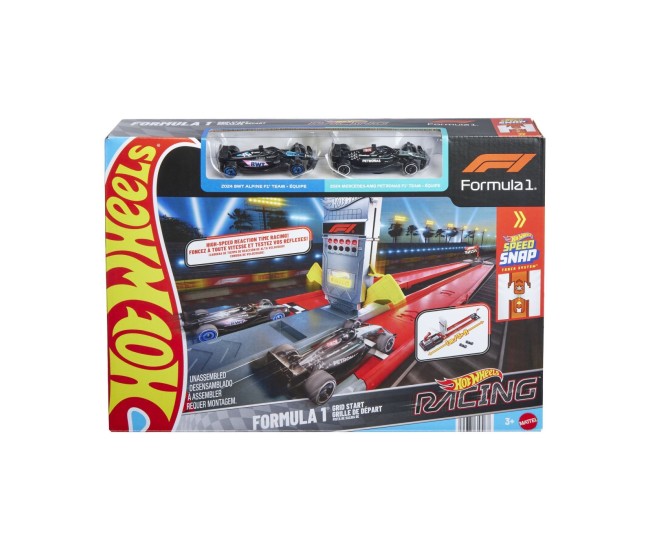 Hot wheels racing circuit de curse grid start formula 1 cu 2 masinute incluse