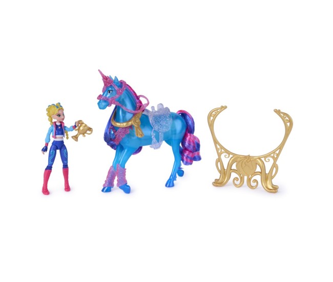 Unicorn academy set antreneaza si straluceste unicornul river si papusa isabel