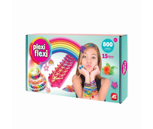 Plexi flexi gherghef pentru impletit cu 800 elastice din cauciuc si 15 accesorii Plexi flexi gherghef pentru impletit cu 800 elastice din cauciuc si 15 accesorii