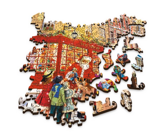 Puzzle trefl din lemn 1000 piese strada pregatita de craciun Puzzle trefl din lemn 1000 piese strada pregatita de craciun