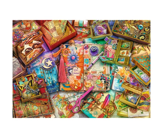 Puzzle trefl 1000 premium plus tea time un birou plin de inspiratie Puzzle trefl 1000 premium plus tea time un birou plin de inspiratie