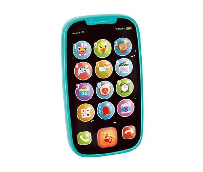 Primul meu telefon smart verde cu muzica si lumini Primul meu telefon smart verde cu muzica si lumini