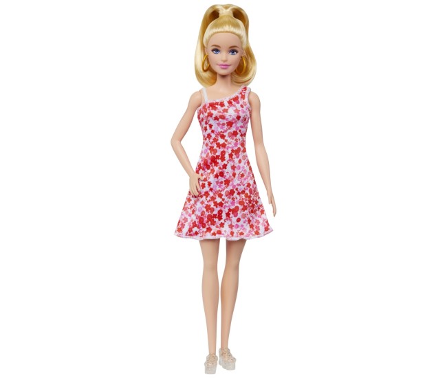 Papusa barbie fashionista blonda cu parul prins in coada Papusa barbie fashionista blonda cu parul prins in coada