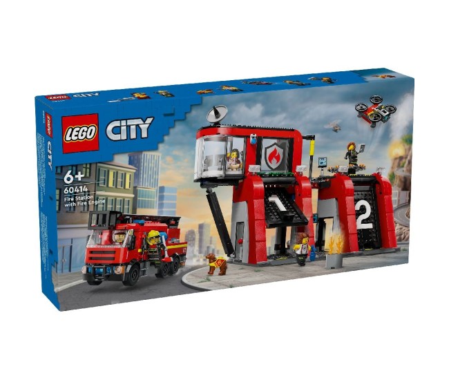Lego city statie si camion de pompieri 60414