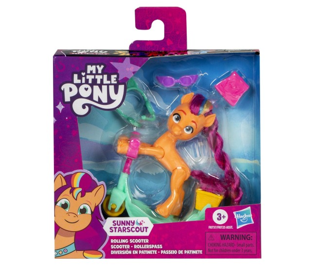My little pony sunny starscout pe scooter set figurina si 4 accesorii My little pony sunny starscout pe scooter set figurina si 4 accesorii