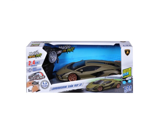 Maisto masinuta premium cu telecomanda 2.4ghz lamborghini sian fkp37 scara 1 la 24