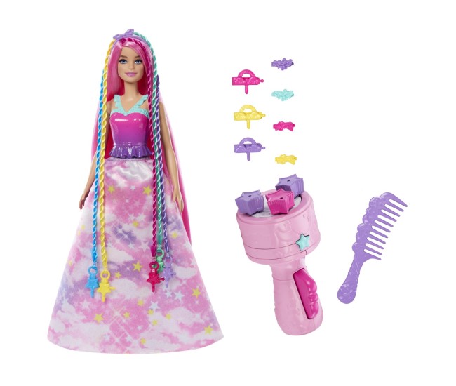 Barbie dreamtropia papusa cu aparat de coafat Barbie dreamtropia papusa cu aparat de coafat