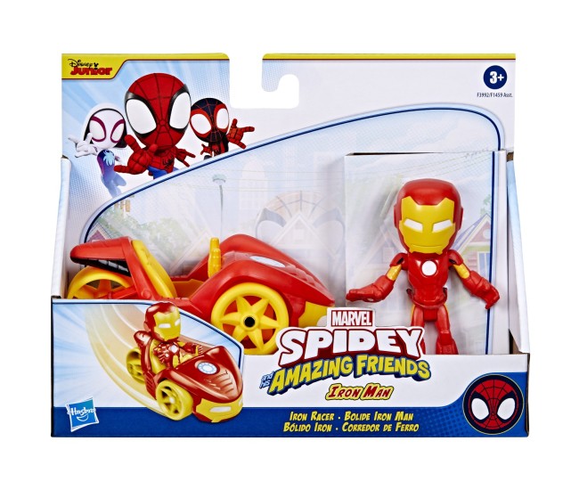 Spidey prietenii extraordinari set vehicul si figurina iron man Spidey prietenii extraordinari set vehicul si figurina iron man