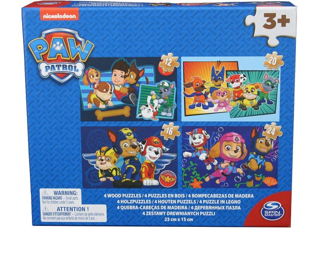 Patrula catelusilor puzzle 4in1 din lemn Patrula catelusilor puzzle 4in1 din lemn