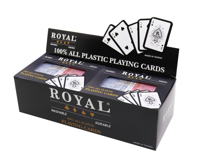 Set 2 pachete carti royal canasta poker din plastic Set 2 pachete carti royal canasta poker din plastic