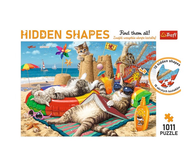 Puzzle trefl 1000 forme ascunse felinele dragute Puzzle trefl 1000 forme ascunse felinele dragute