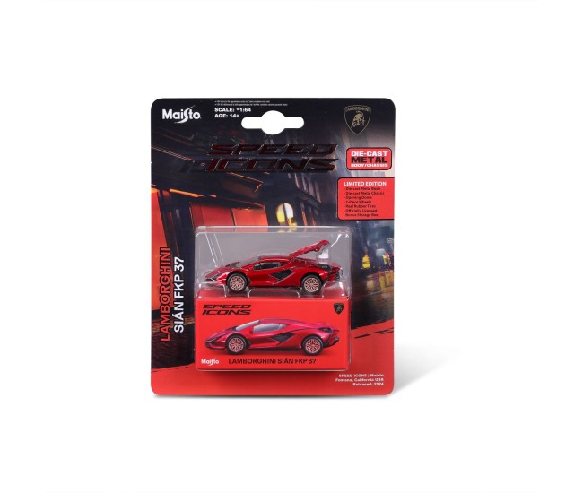 Maisto masinuta metalica speed icons lamborghini sian fkp 37 rosu scara 1 la 64