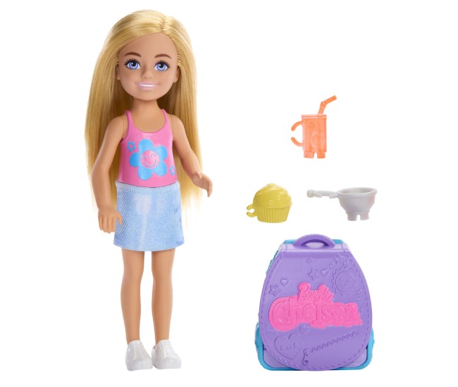 Barbie papusica chelsea cu rucsac pentru coacerea brioselor Barbie papusica chelsea cu rucsac pentru coacerea brioselor