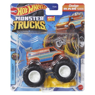 Hot wheels monster truck masinuta dodge ram van scara 1:64