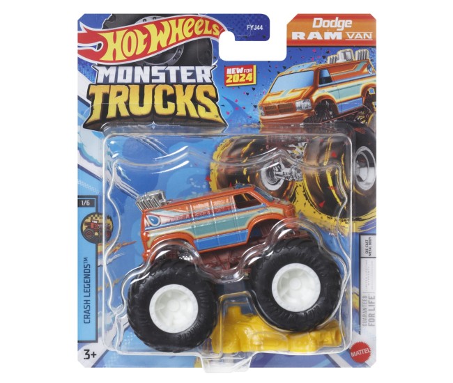 Hot wheels monster truck masinuta dodge ram van scara 1:64 Hot wheels monster truck masinuta dodge ram van scara 1:64