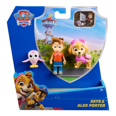 Patrula catelusilor set 3 figurine skye si alex porter