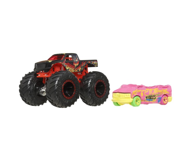 Hot wheels monster truck si masinuta metalica scorcher Hot wheels monster truck si masinuta metalica scorcher