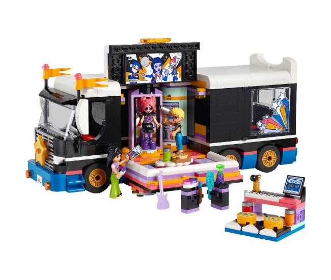 Lego friends autocar de turneu pentru staruri pop 42619 Lego friends autocar de turneu pentru staruri pop 42619