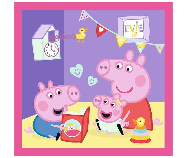 Puzzle trefl 3in1 peppa pig si prietenii Puzzle trefl 3in1 peppa pig si prietenii