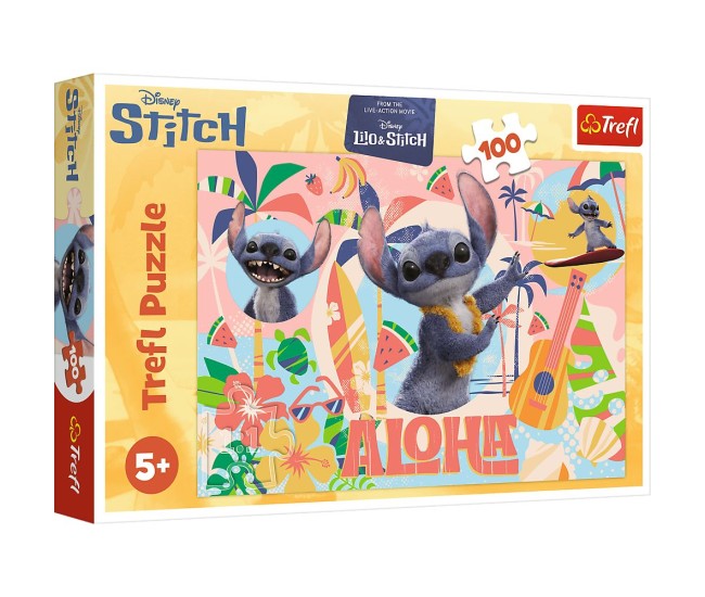 Puzzle trefl 100 disney stitch si prietenii in actiune Puzzle trefl 100 disney stitch si prietenii in actiune