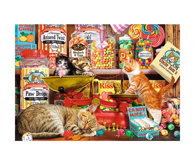 Puzzle trefl 1000 pisici si dulciuri