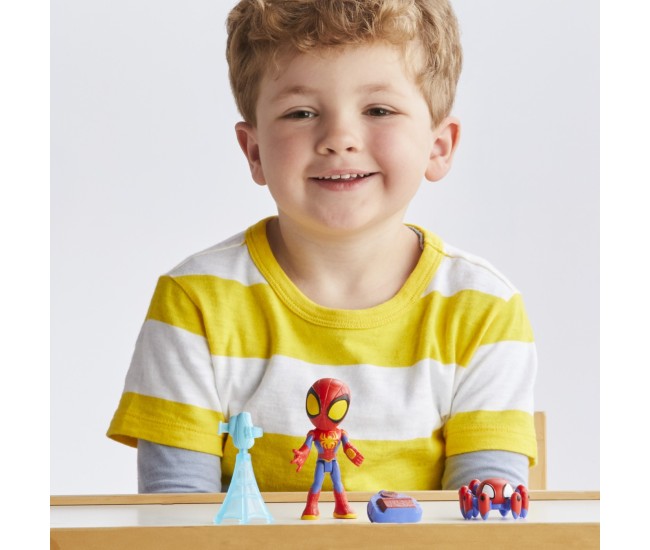 Spidey prietenii extraordinari set figurina spidey 10cm si accesorii Spidey prietenii extraordinari set figurina spidey 10cm si accesorii