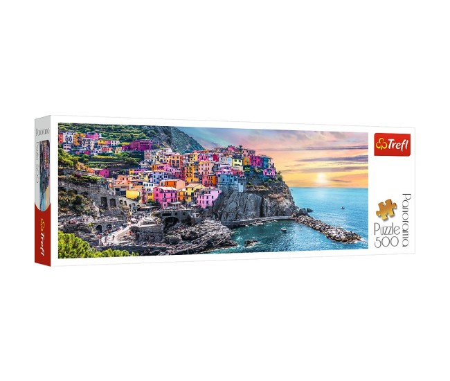 Puzzle trefl 500 panorama orasul vernazza Puzzle trefl 500 panorama orasul vernazza