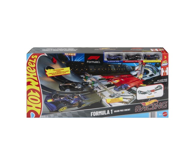 Hot wheels racing cuircuit de curse grand prix formula 1 cu 3 masinute incluse Hot wheels racing cuircuit de curse grand prix formula 1 cu 3 masinute incluse