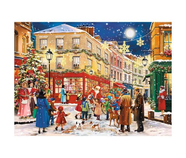 Puzzle trefl din lemn 1000 piese strada pregatita de craciun Puzzle trefl din lemn 1000 piese strada pregatita de craciun