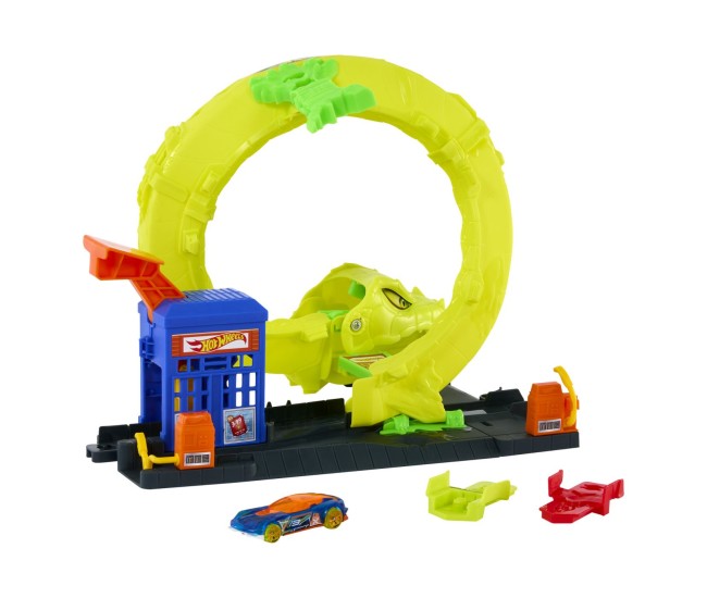 Hot wheels city pista atacul spiral al sarpelui Hot wheels city pista atacul spiral al sarpelui