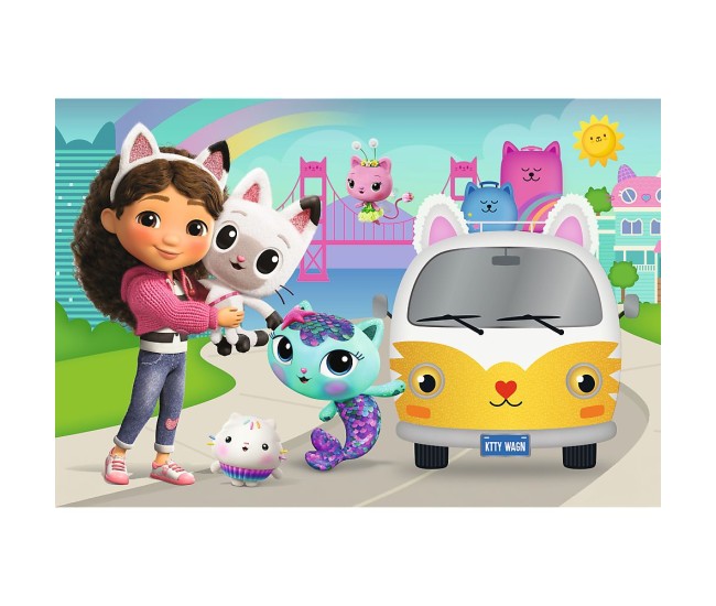 Puzzle trefl 60 gabbys dollhouse casa pisicii lui gabby Puzzle trefl 60 gabbys dollhouse casa pisicii lui gabby