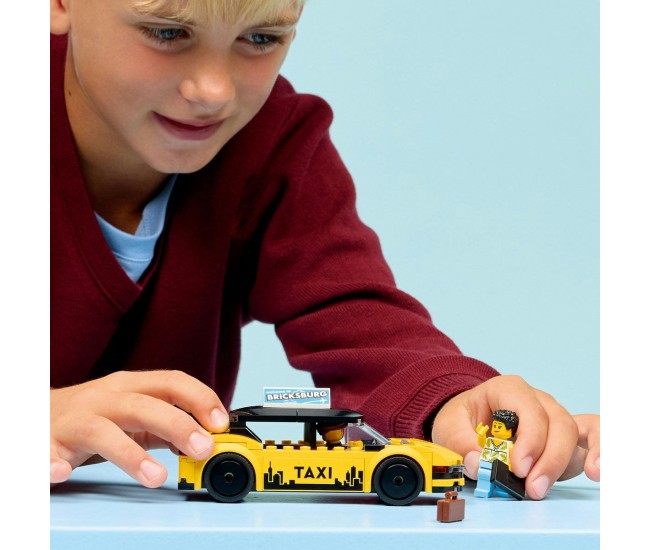 Lego city taxi galben 60487 Lego city taxi galben 60487