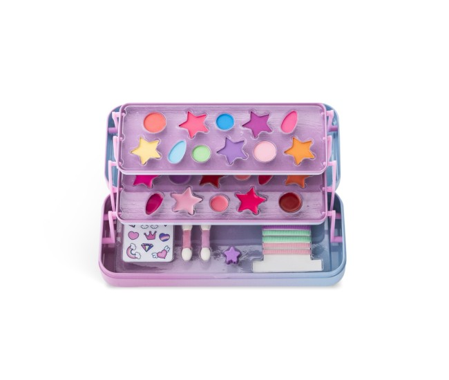 Martinelia little unicorn trusa de machiaj in cutie de metal cu 3 compartimente Martinelia little unicorn trusa de machiaj in cutie de metal cu 3 compartimente