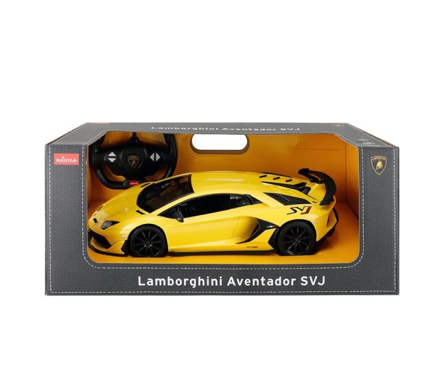 Masina cu telecomanda lamorghini aventador svj galben scara 1 la 14 Masina cu telecomanda lamorghini aventador svj galben scara 1 la 14