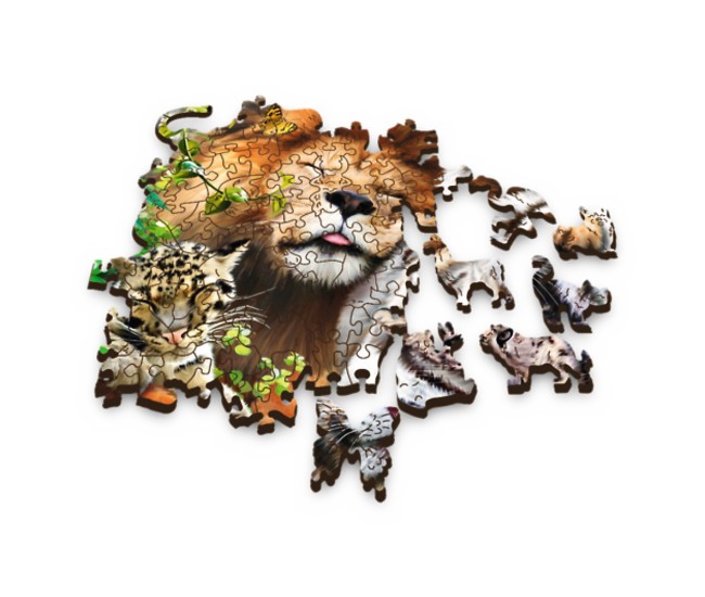 Puzzle trefl din lemn 500+1 piese felinele din jungla Puzzle trefl din lemn 500+1 piese felinele din jungla