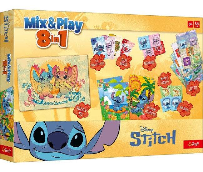 Trefl disney stitch set de jocuri mix and play 8in1 Trefl disney stitch set de jocuri mix and play 8in1