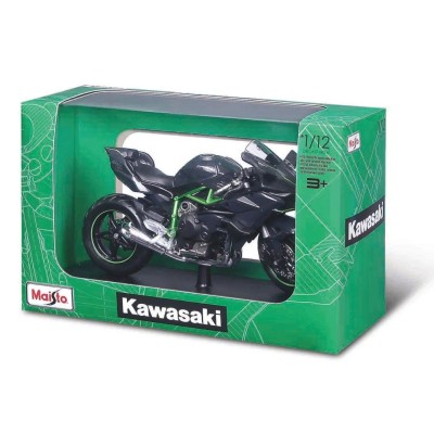 Maisto motocicleta metalica cu stand kawasaki ninja h2 r scara 1 la 12
