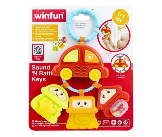 Winfun zornaitoare masinuta cu 3 chei Winfun zornaitoare masinuta cu 3 chei